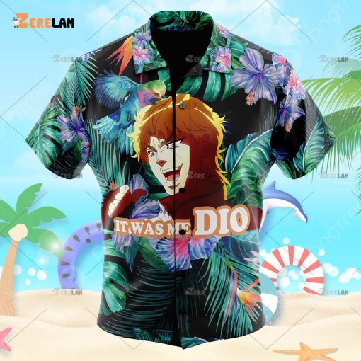 It Was Me Dio Jojos Bizarre Adventure Button Up Hawaiian Shirt