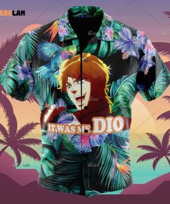 It Was Me Dio Jojos Bizarre Adventure Button Up Hawaiian Shirt 2