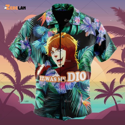 It Was Me Dio Jojos Bizarre Adventure Button Up Hawaiian Shirt