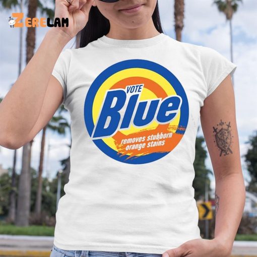 Jack Hopkins Vote Blue Removes Stubborn Orange Stains Shirt