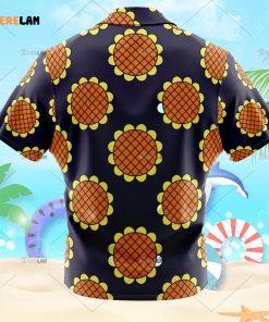 Monkey D Luffy Dressrosa One Piece Button Up Hawaiian Shirt 2