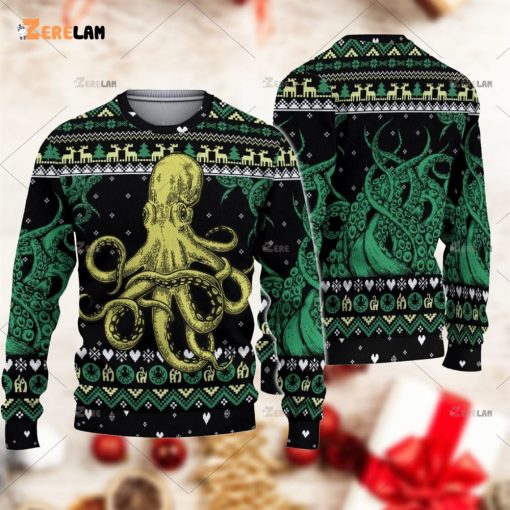 Octopus Ugly Christmas Sweater, Christmas Ugly Sweater