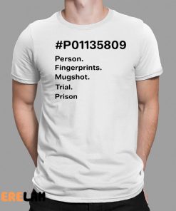 P01135809 Person Fingerprints Mugshot Trial Prison Shirt