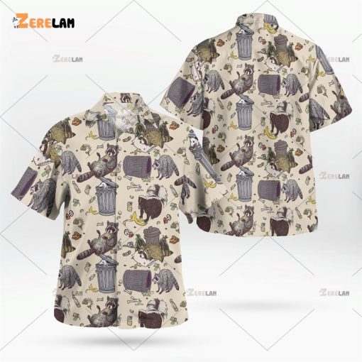 Shunk Racoon Opossum Hawaiian Shirt