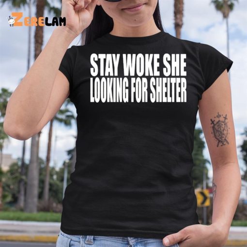 Stay Woke She Looking For Shelter Shirt