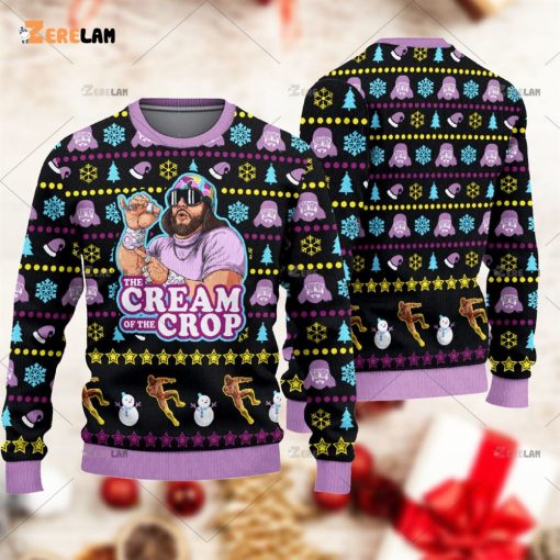 The Cream of the Crop Macho Man Randy Savage Ugly Knitted Christmas Sweater