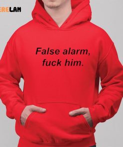 Theestallion False Alarm Fuck Him Shirt 2 red