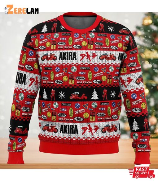 Akira Bike Christmas Anime Ugly Sweater