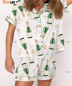 Champagne Bottle Printed Pajama Set