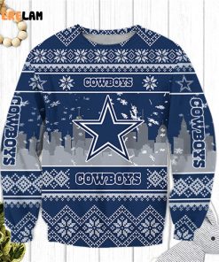 Dallas Cowboys Ugly Christmas Raglan Pajamas Set