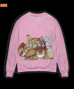 Ghibli Characters on Cat Bus Sweater
