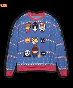 Ghibli Chibi 8bit Ugly Christmas Sweater