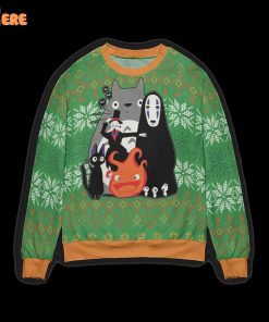 Ghibli Chibi Ugly Christmas Sweater Style 1