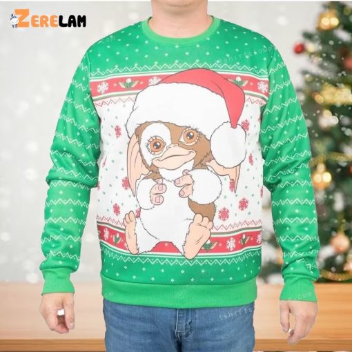 Gremlins Gizmo Santa Ugly Sweater Christmas Party