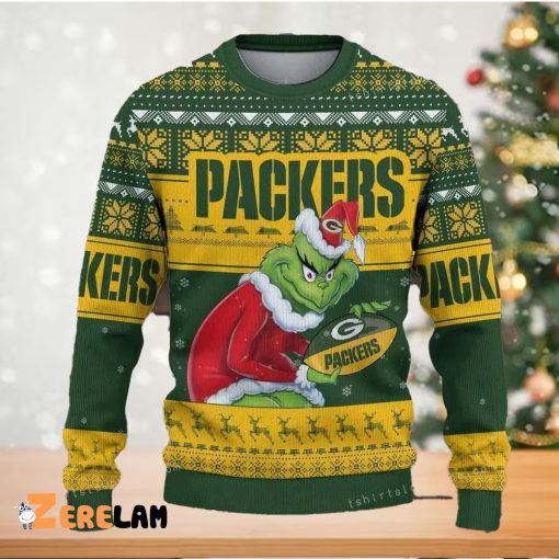 Grinch Green Bay Packer Ugly Sweater Party