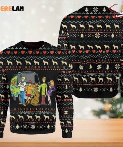 Happy Dog Scooby Doo Team Printed Christmas Ugly Sweater Party