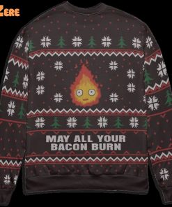 Howl's Moving Castle Calcifer Ugly Christmas Sweater 2