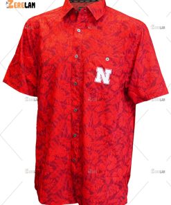 Huskers Camp Hawaiian Shirt Nebraska Cornhuskers football