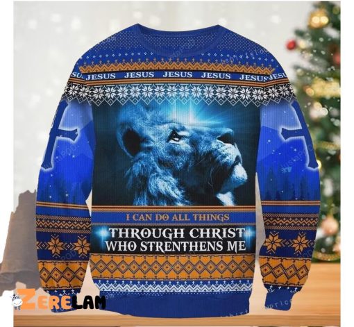 I Can Do All Things Through Christ Jesus Ugly Sweater For Woman