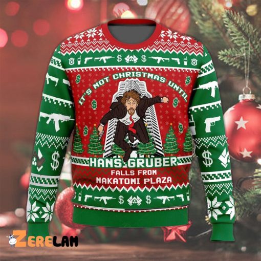 It’s Not Christmas Until Hans Gruber Fall Rom Nakatomi Plaza Die Hard Ugly Sweater