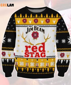 Jim Beam Red Stag Whiskey Ugly Sweater