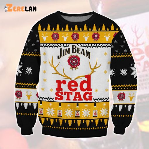 Jim Beam Red Stag Whiskey Ugly Sweater