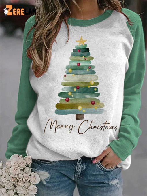 Merry Christmas Tree Sweatshirt