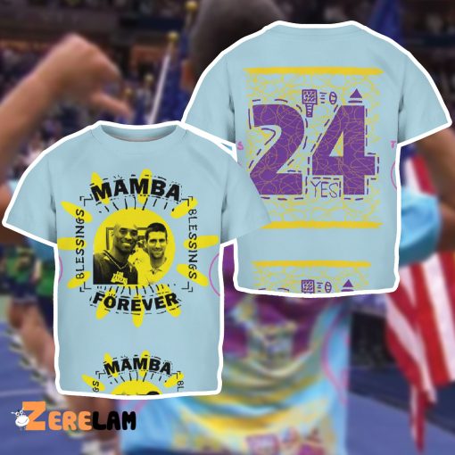 Novak Djokovic Wearing Mamba Forever 24 Shirt
