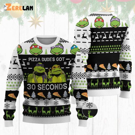 TMNT Pizza Dude’s Got 30 Seconds Ugly Sweater