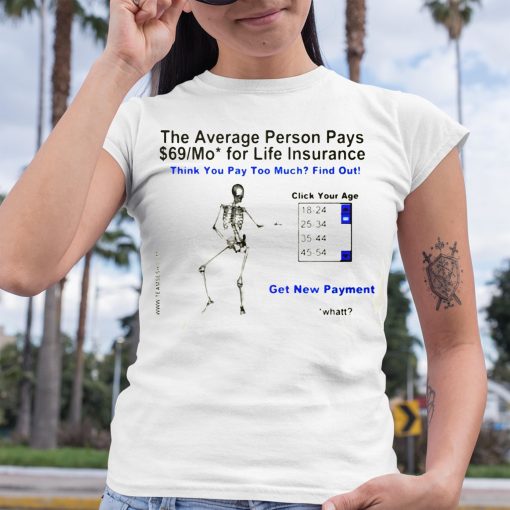 The Average Person Pays 69 Mo For Life Insurance Shirt