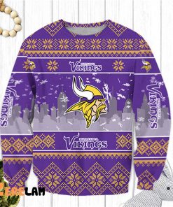 Vikings Holiday Sweater Starter Doormat - 19 x 30