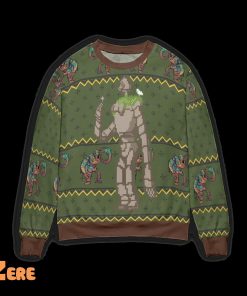 Warrior Robot 3D Ugly Christmas Sweater 1