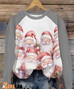 Women’s Cute Christmas Santa Fun Print Sweatshirt
