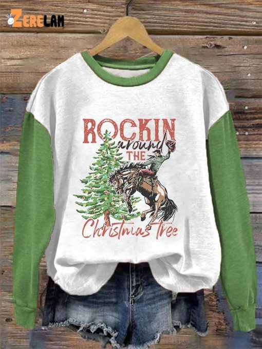 Women’s Rockin Around The Christmas Tree Sweatshirt