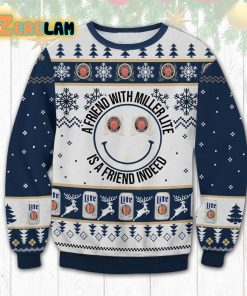 A Friend With Miller Lite Ugly Sweater