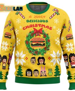 A Juicy Delicious Christmas Bobs Burgers Christmas Ugly Sweater