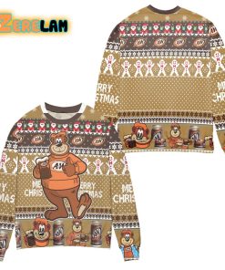 AW Root Beer Snowflake Pattern Christmas Ugly Sweater