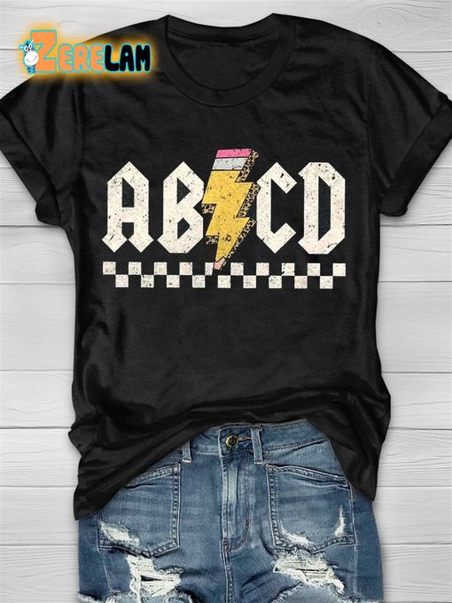 Abcd Teacher Comfort Colors T-shirt