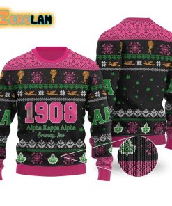 Aka 1908 Alpha Kappa Alpha Sorority Inc Ugly Sweater Christmas