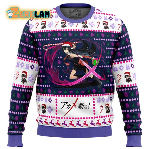 Akame Ga Kill Akame Christmas Attack Christmas Ugly Sweater