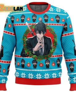 Aki Chainsaw Man Christmas Ugly Sweater