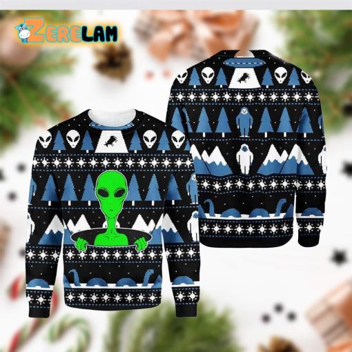 Alien Christmas Autism Dad Ugly Sweater