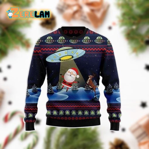 Alien Dont Catch Santa Ugly Sweater