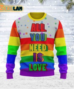 All You Need Is Love Lgbt Christmas Ugly Sweater