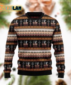 Alpaca Pattern Brown Funny Ugly Sweater