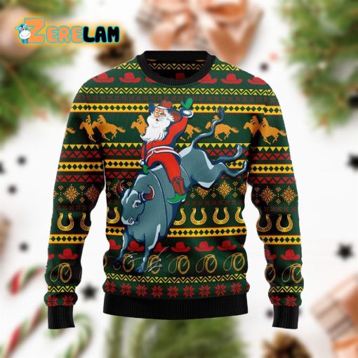 Amazing Cowboy Santa Claus Funny Ugly Sweater