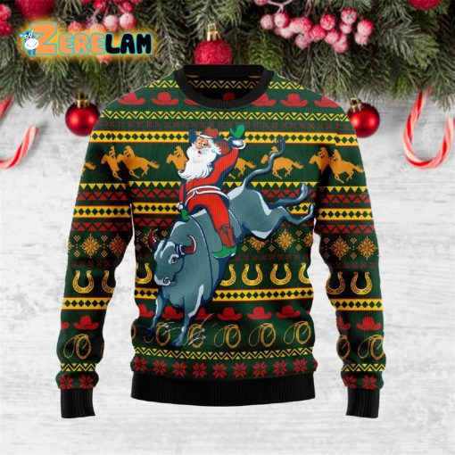 Amazing Cowboy Santa Claus Ugly Sweater