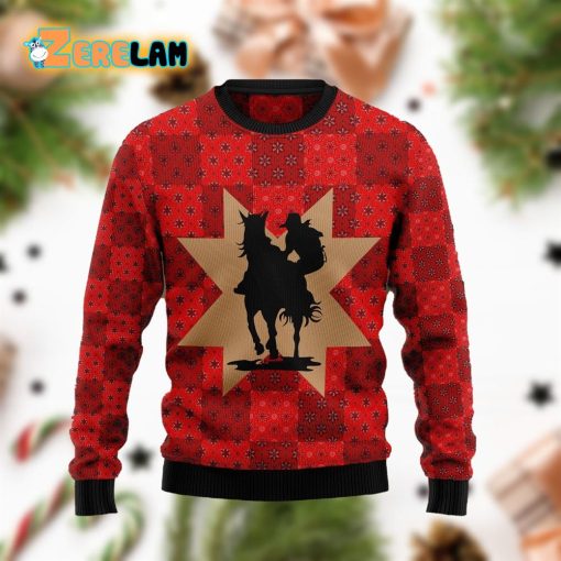 Amazing Cowgirl Red Funny Ugly Sweater