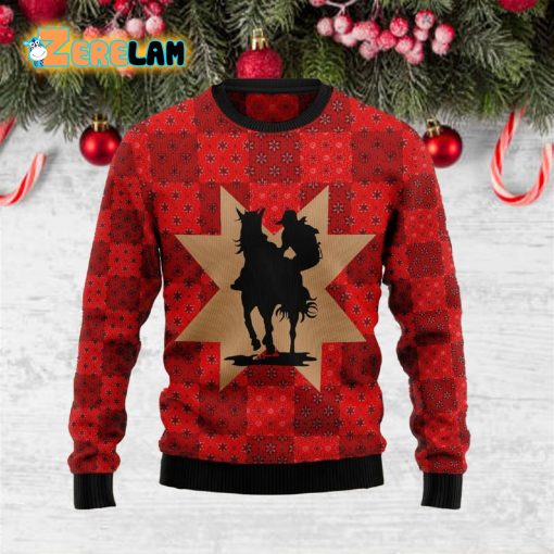 Amazing Cowgirl Red Ugly Sweater