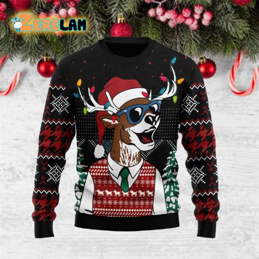 Amazing Deer Funny Ugly Christmas Holiday Sweater